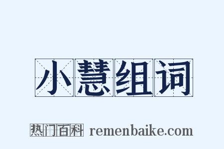 小慧组词是什么意思的图片